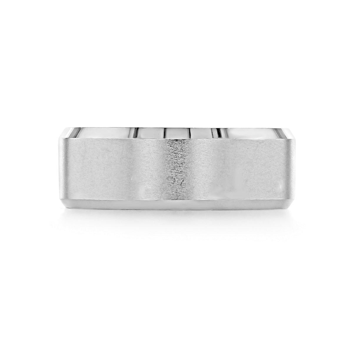 Artcarved Beveled Wedding Band | FG202 in white gold with beveled edges.