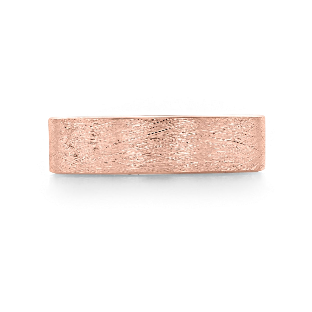Artcarved Coarse Wedding Band | FG24 in rose gold with a brushed, rugged textured finish.