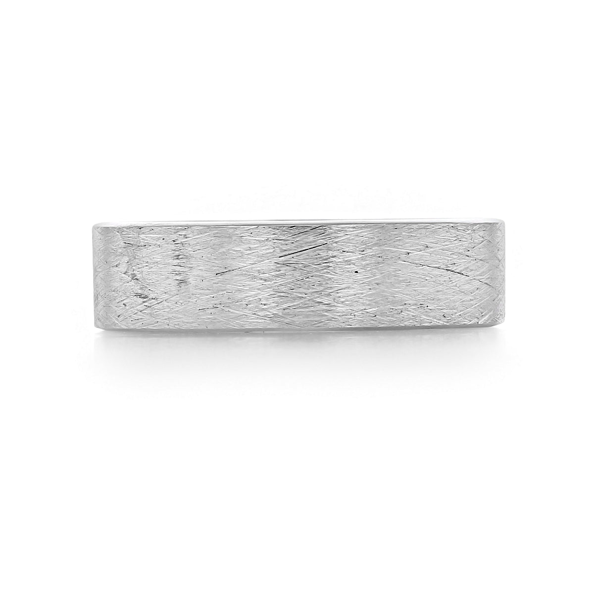 Artcarved Coarse Wedding Band | FG24 in silver with a rugged, brushed, textured finish.