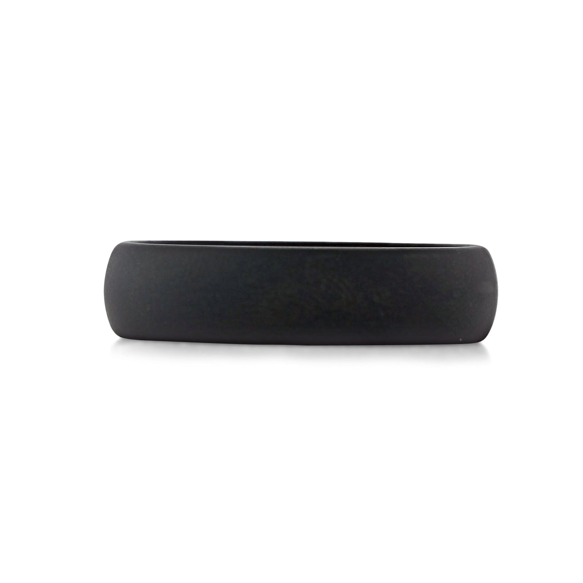 Triton Black Tungsten Carbide 6mm Men’s Sandblasted Wedding Band | FG82B in matte black with a textured, sandblasted finish.