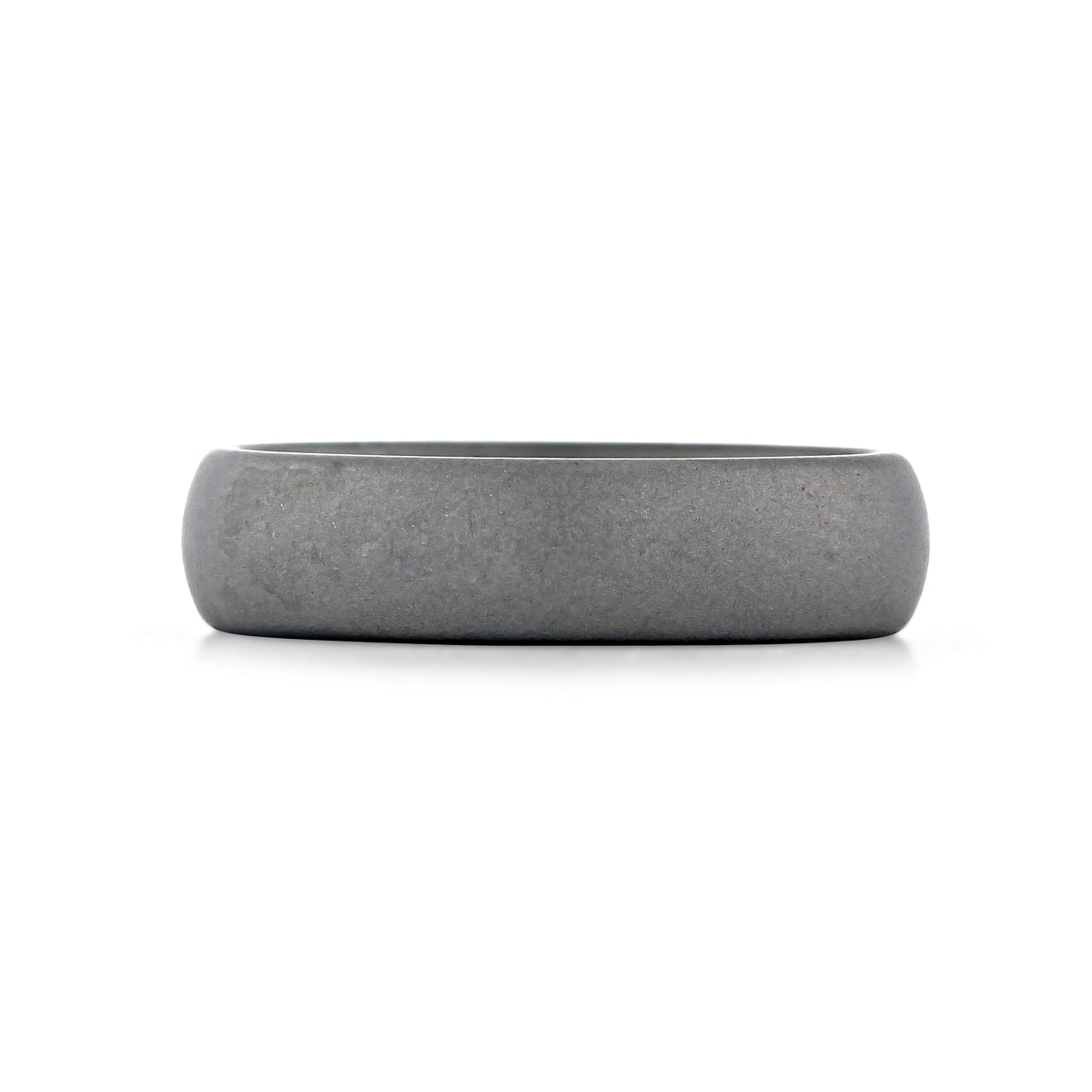 Triton Tungsten Carbide 6mm Men’s Sandblasted Wedding Band | FG82, a grey men’s wedding band with a matte, sandblasted finish.