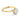 Waverly | Round 6-Prong Solitaire Engagement Ring in yellow gold featuring a round center stone in a six-prong setting with diamond accents and a hidden halo along the band.