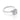 Waverly | Round Solitaire Engagement Ring with a silver band and a hidden halo of small accent stones beneath the setting.