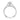 Mabel Art Deco Engagement Ring by Gabriel & Co. featuring a round diamond set in an ornate, openwork band with Art Deco-style scroll details.