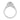 Hazel Halo Engagement Ring by Gabriel & Co. featuring a silver band, a round center stone surrounded by a halo of smaller diamonds, and diamond-encrusted split shanks.