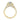 Hazel Halo Engagement Ring by Gabriel & Co. in yellow gold, featuring a cushion-cut center stone, a halo of pavé diamonds, and a decorative crisscross gallery with diamonds along the band.