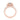James | Halo Engagement Ring by Gabriel & Co. in rose gold featuring a round center diamond with a cushion halo and pavé diamonds along the band.