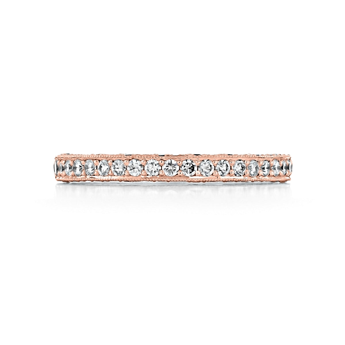 Rose gold Blooming Beauties | Diamond Band - HT2522B12XPK eternity band featuring a continuous row of round brilliant-cut diamonds.