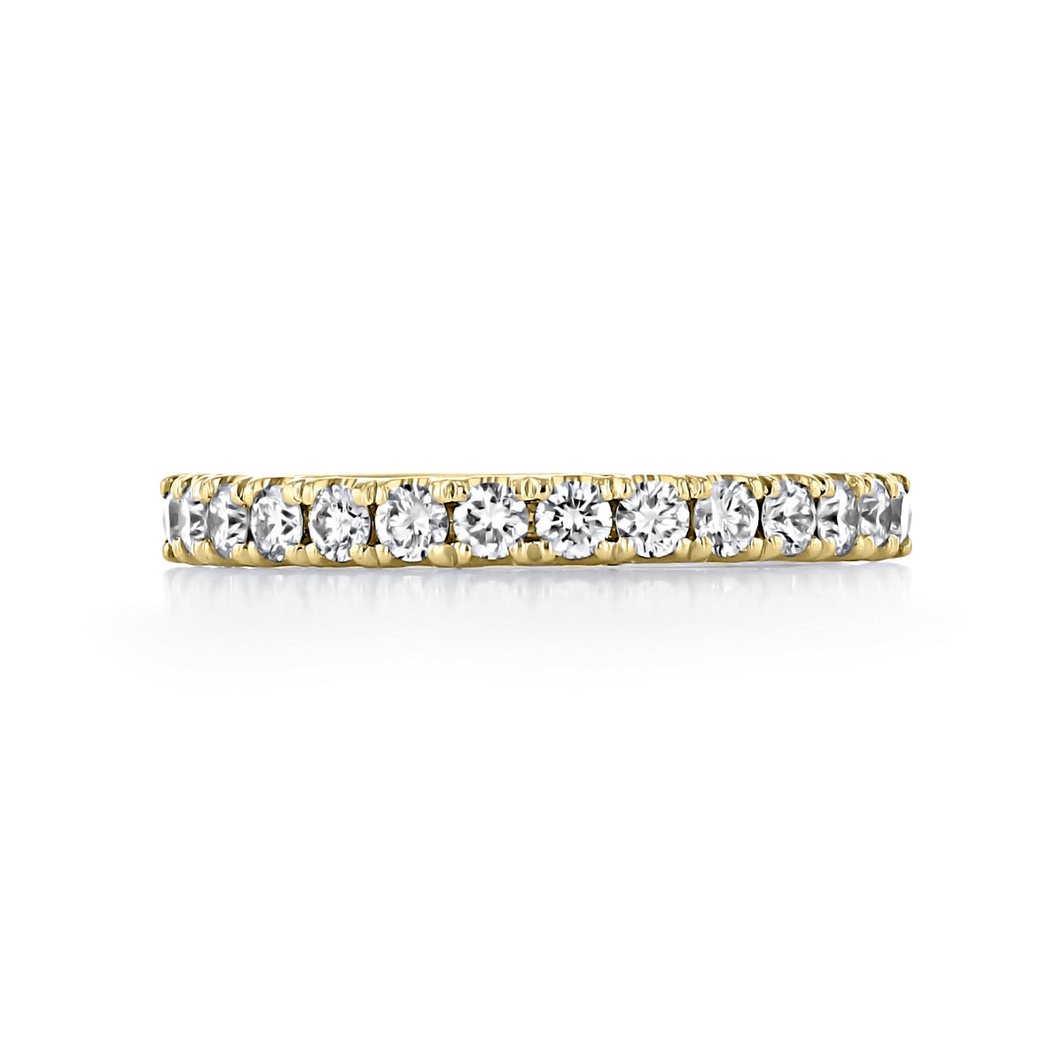 Tacori Petite Crescent | Diamond Band - HT254525B12Y yellow gold diamond eternity band featuring a continuous row of round diamonds, perfect as a classic wedding band.