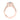 Rose gold Petite Crescent | Cushion Solitaire Engagement Ring - HT254725CU8PK featuring a cushion-cut solitaire, a pavé diamond band, and intricate gallery detailing.