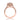 Hand-crafted rose gold Petite Crescent | Round Bloom Engagement Ring HT2556RD7PK with a round center diamond, diamond-accented band, and detailed filigree gallery.