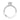 Tacori Petite Crescent HT2559RD7 round solitaire engagement ring with a diamond-studded band featuring intricate metal detailing along the sides.