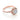Crescent Chandelier | Round Pavé Engagement Ring - HT2570RD7PK in 18k rose gold, featuring a round-cut center stone, a diamond halo, and a pavé-set band.