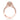 Petite Crescent | Cushion Bloom Engagement Ring - HT2571CU8PK in rose gold, featuring a cushion-cut center stone in a Dantela lace basket gallery with diamond-accented shoulders and milgrain detailing.