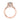 Rose gold RoyalT | Round Solitaire Engagement Ring - HT2625RD9PK featuring a round diamond center stone with a diamond-encrusted bridge and band.