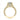 The RoyalT | Round Pavé Engagement Ring - HT2626RD9Y is a yellow gold solitaire engagement ring featuring a round-cut center stone surrounded by pave-set diamonds along the gallery and band with intricate metalwork detailing.