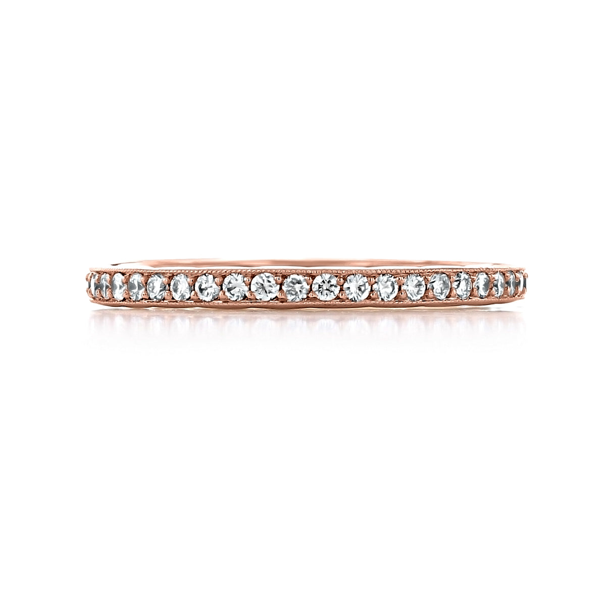 RoyalT | Diamond Band - HT2627B34PK rose gold Tacori eternity band set with a single row of pavé diamonds.
