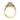 Yellow gold Royal T | Oval Solitaire Engagement Ring - HT2628OV10X8Y featuring a large oval center gemstone flanked by two smaller oval side stones on a band embellished with pavé diamonds and intricate filigree.