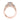Tacori Royal T | Round Solitaire Engagement Ring - HT2628RD85PK in rose gold with a round center stone, two side stones, and pavé diamonds along the band and setting.