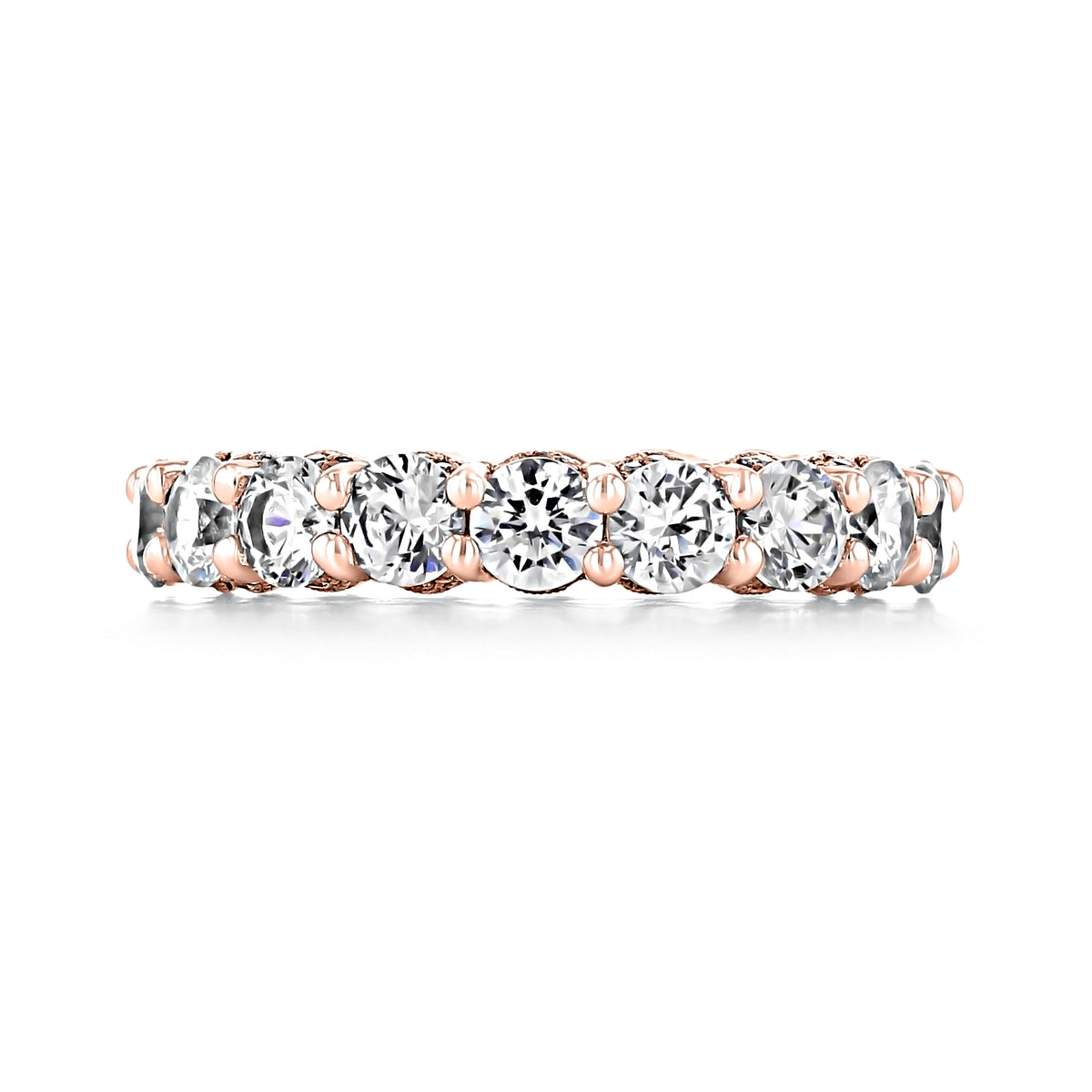 RoyalT | Eternity Band - HT263365PK by Tacori in rose gold featuring a continuous row of round brilliant-cut diamonds.