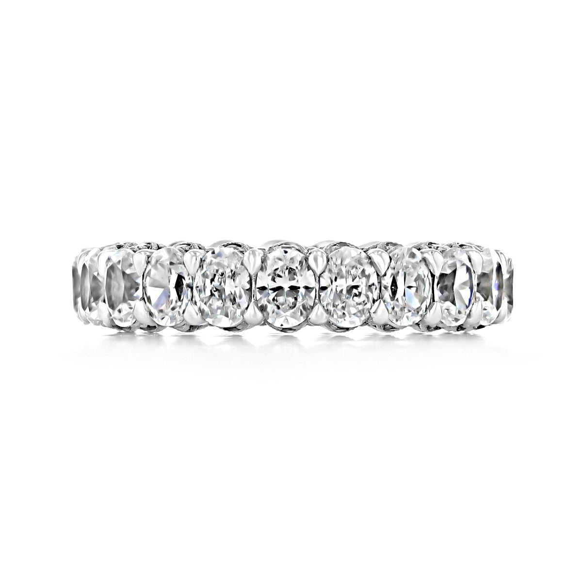 Tacori RoyalT | Eternity Band - HT263665, a silver eternity band featuring a continuous row of oval-cut diamonds.