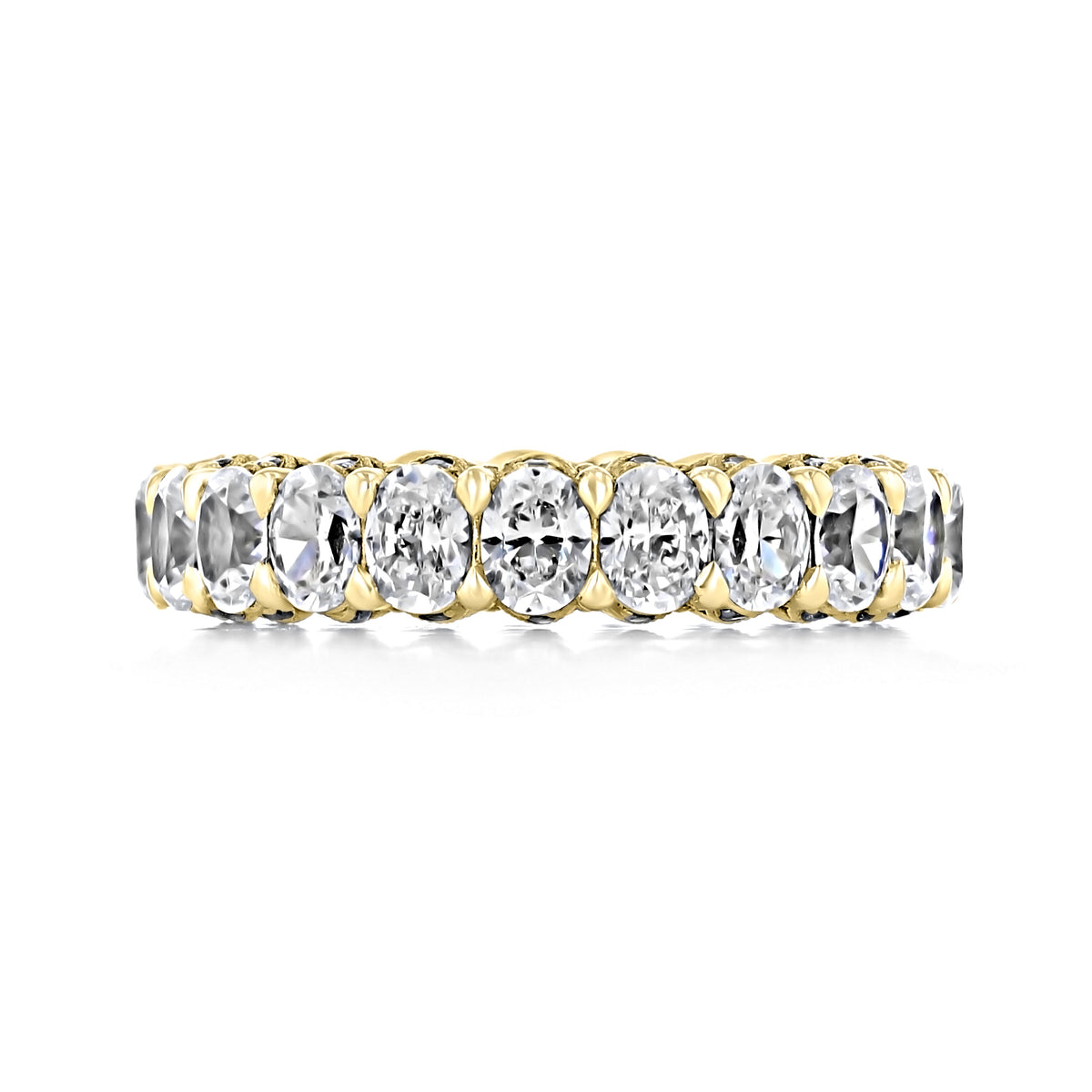 Yellow gold RoyalT | Eternity Band - HT263665Y featuring a continuous row of oval-cut diamonds.
