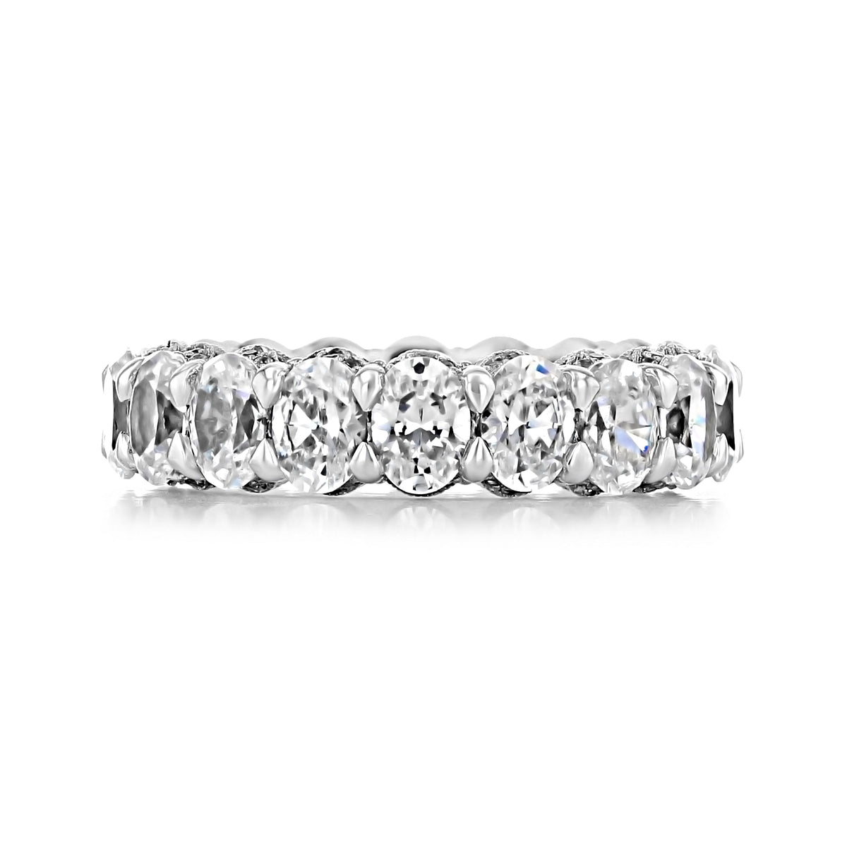 Tacori RoyalT | Eternity Band - HT263865 featuring a continuous row of oval-cut diamonds set in metal.