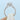 Tacori RoyalT | Round Solitaire Engagement Ring - HT2663RD8W with a pavé-set diamond band and intricate side detailing, held against a light blue background.