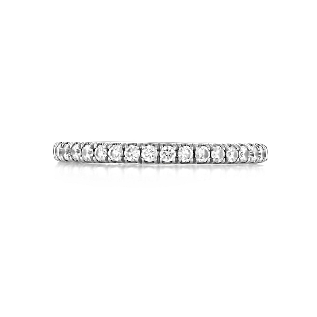 Solina 1.75mm Diamond Eternity Band featuring a continuous row of 0.33 ctw round-cut diamonds set in metal.