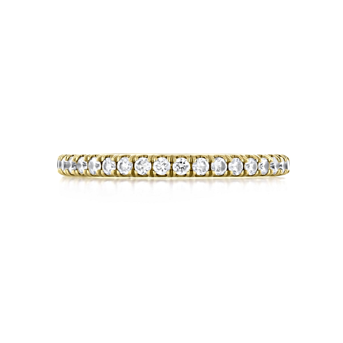 Solina 1.75mm Diamond Eternity Band in gold featuring a continuous row of 0.33 ctw round-cut diamonds.