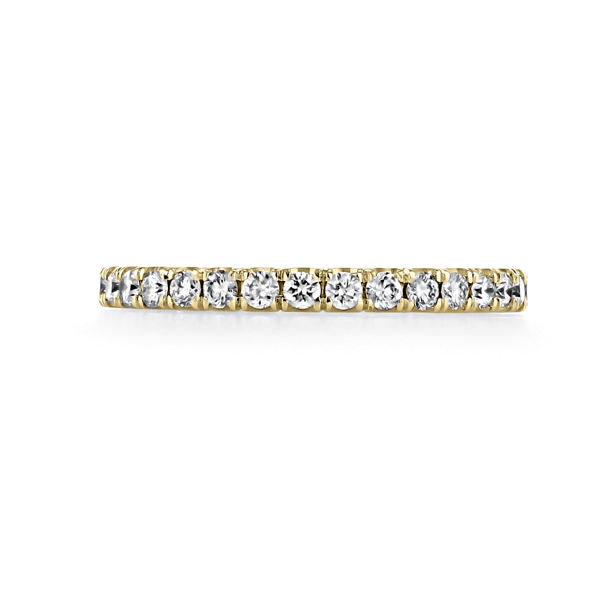 Solea | 1.90mm Diamond Eternity Band in 14k yellow gold, featuring a continuous row of micro-prong diamonds.