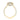 Per Lei | Halo Engagement Ring - LE112 gold engagement ring featuring a round-cut center stone surrounded by a diamond halo, with a pavé-set diamond band.