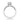 Coastal Crescent | Round Solitaire Engagement Ring - P100RD75 with a round solitaire diamond, accented band, and scalloped, engraved detailing.