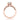Coastal Crescent | Round Solitaire Engagement Ring - P100RD75PK in rose gold, featuring a round center stone and a scalloped band set with small accent diamonds.