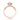 Coastal Crescent | Round Solitaire Engagement Ring - P101RD65PK in rose gold, featuring a round solitaire diamond with a diamond-studded halo and a patterned band.