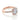 Coastal Crescent | Cushion Solitaire Engagement Ring - P1032CU8PK in rose gold featuring a cushion-cut center diamond surrounded by a cushion-shaped bloom and pavé diamonds set along the band.
