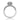 Coastal Crescent | Oval Solitaire Engagement Ring - P103OV85X65 featuring a scalloped band with bead-set diamonds.