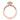 Rose gold Tacori Coastal Crescent | Round Solitaire Engagement Ring - P103RD65PK featuring a round center stone, a diamond halo, and scalloped diamond-set shoulders.