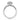 A silver Coastal Crescent | Round Solitaire Engagement Ring - P103RD65 by Tacori, featuring a round solitaire diamond surrounded by a halo, set on a band accented with diamonds and intricate metalwork.
