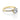 Coastal Crescent | Round Solitaire Engagement Ring - P1042RD8Y by Tacori, featuring a round solitaire diamond and a row of smaller pavé diamonds along the gold band.
