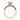 Coastal Crescent | Round Solitaire Engagement Ring - P104RD75PK in rose gold with a round center stone and a diamond-accented, engraved band.
