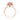 Makur Morganite Engagement Ring | R829-4 in rose gold featuring a cushion-cut morganite in a diamond halo setting with side-set diamonds on the band.