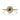 Makur Morganite Engagement Ring | R868-4 in yellow gold featuring a round, peach-colored morganite center stone surrounded by a halo of small white diamonds on a pavé band.