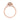 Makur Morganite Engagement Ring | R868-4 featuring a light pink rectangular stone in rose gold with a halo of small white stones.