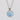A turquoise cabochon pendant centered within an openwork silver circle, hanging from a silver chain on this Tacori Gemma Bloom Neo-Turquoise Fashion Necklace | SN14005.