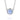 A round Swiss blue topaz Crescent Crown Swiss Blue Topaz Fashion Necklace SN23645 in a silver setting on a delicate chain.