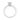 Lacey Round Three-Stone Engagement Ring in silver with a round center diamond.