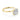 Hope | Round Solitaire Engagement Ring in 14k yellow gold, angled view of the round center diamond and smooth band.