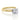 Solitaire Proposal Ring | SO38 featuring a 14k yellow gold band and a four-prong white metal setting.