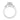 Vivienne three-stone engagement ring in 14k white gold, featuring a round center diamond flanked by two tapered diamond baguettes.